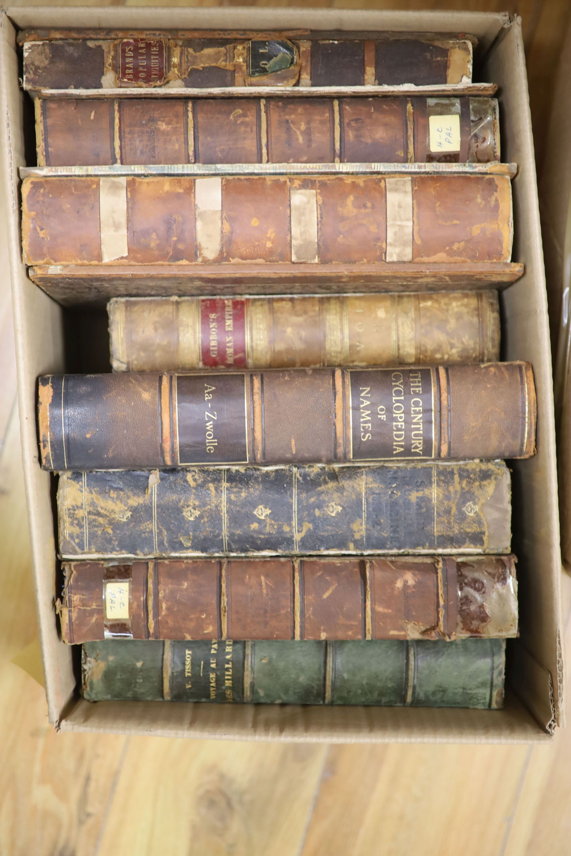 Three boxes of books